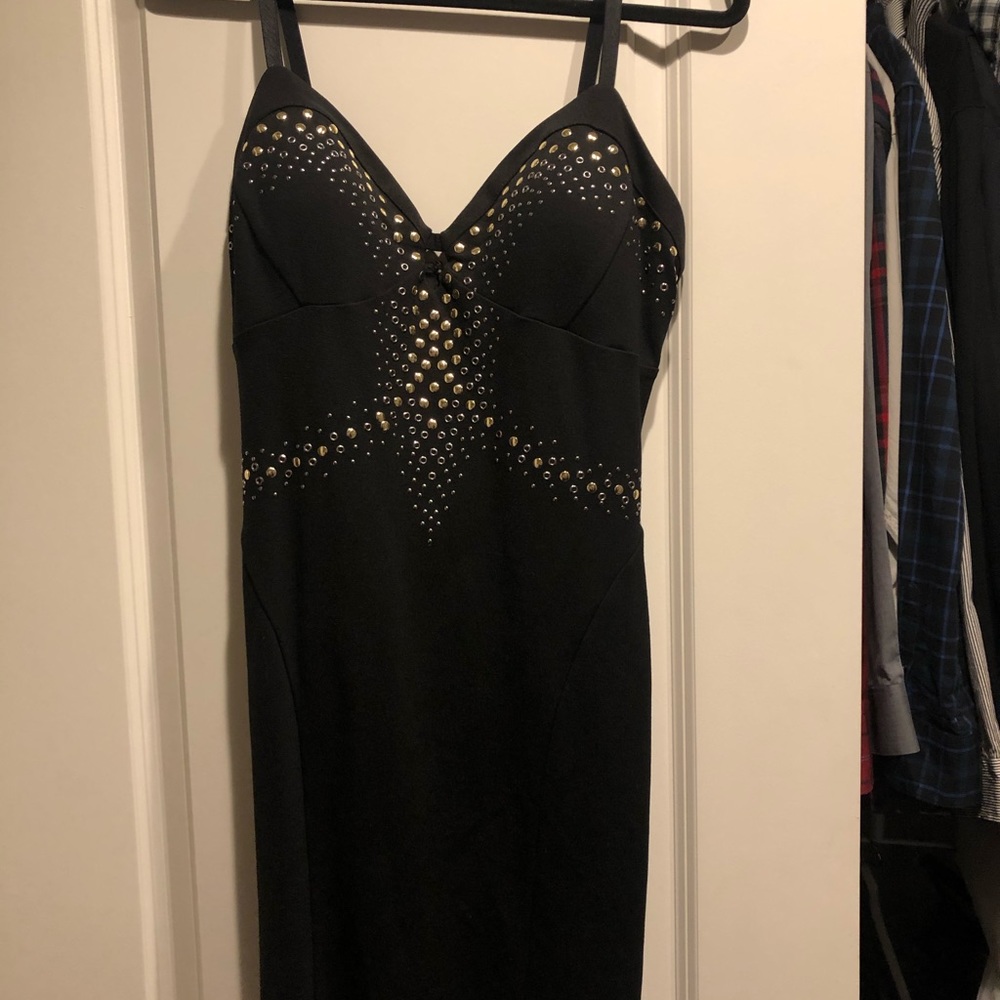Bebe Black dress with studded detail (NEW) size L